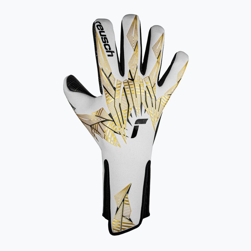 Reusch Pure Contact Gold X GluePrint Strapless goalie gloves white/gold/black 2
