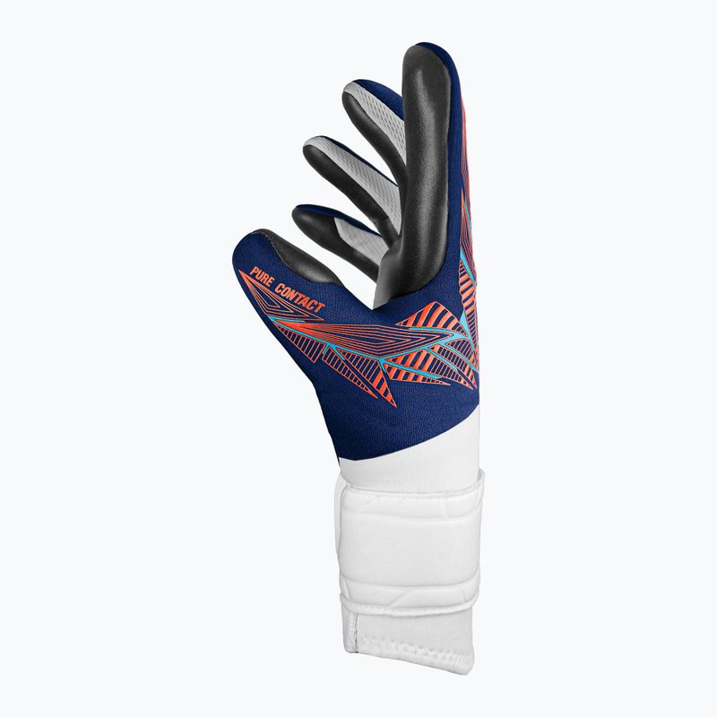 Reusch Pure Contact Silver Junior premium blue/electric orange/black children's goalie gloves 4