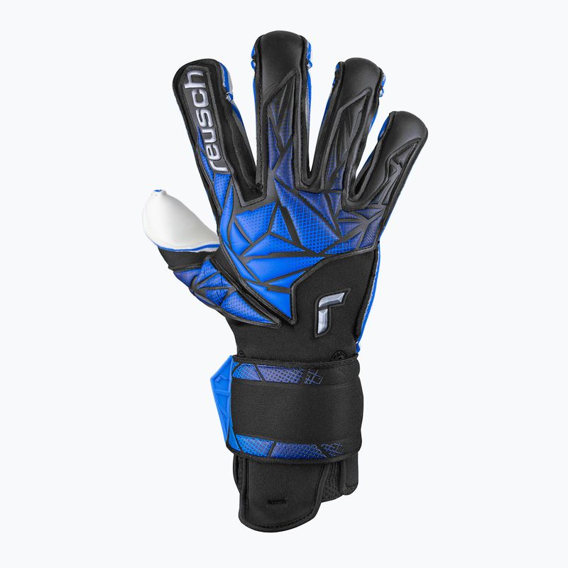 Reusch Attrakt RE:GRIP goalkeeper gloves black/electric blue 2