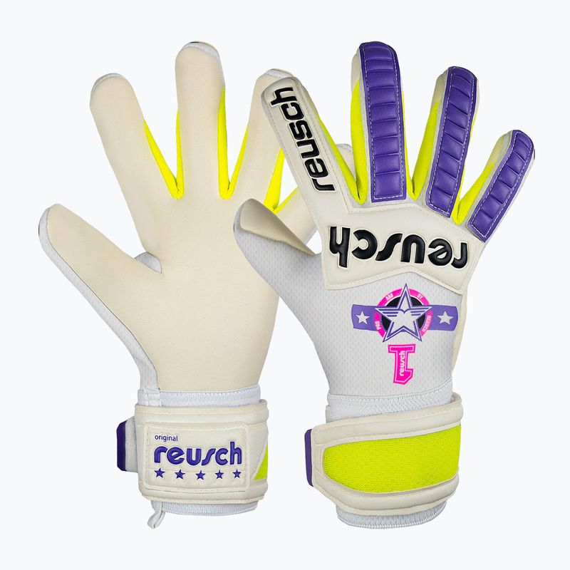 Reusch Legacy Pro Am Silver white/purple goalkeeper's gloves