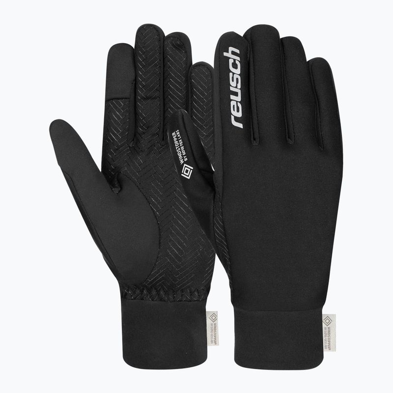 Men's gloves Reusch Karayel Windstopper Touch-Tec black/silver 2
