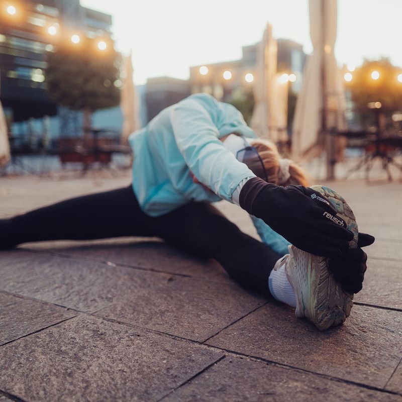 Men's gloves Reusch Karayel Windstopper Touch-Tec black/silver 9