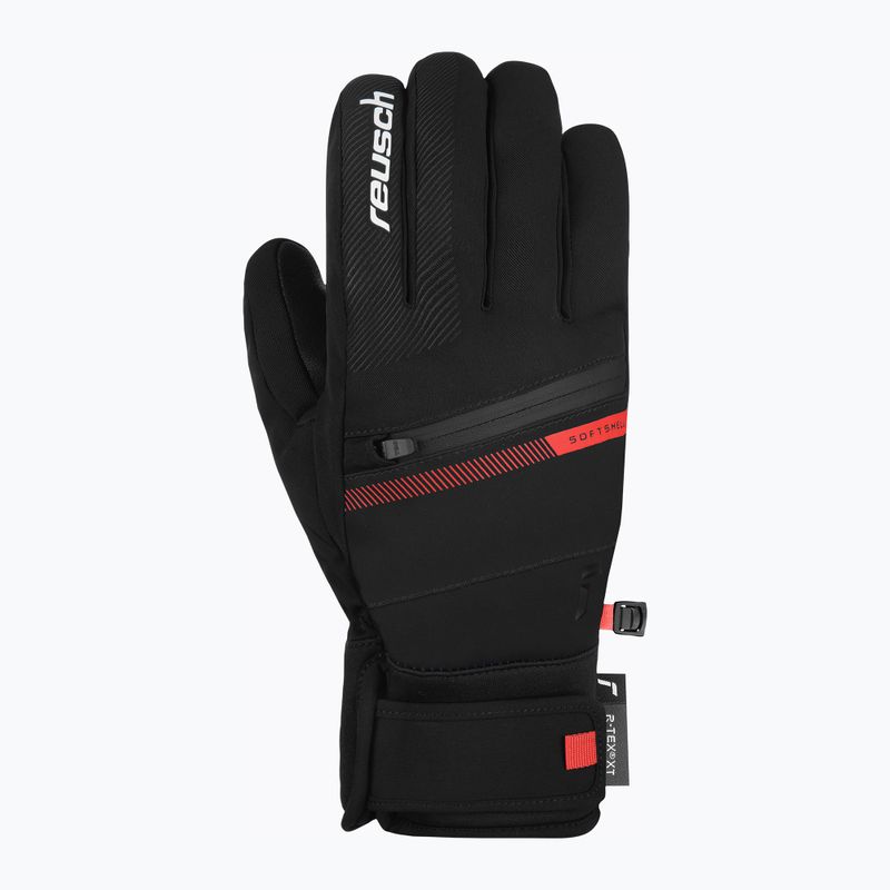 Ski gloves Reusch Steve R-Tex XT 7809 black/fluo red 2