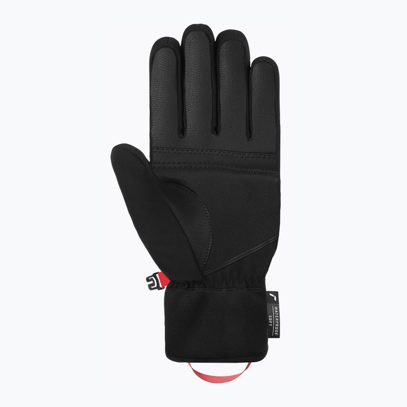 Ski gloves Reusch Steve R-Tex XT 7809 black/fluo red 3