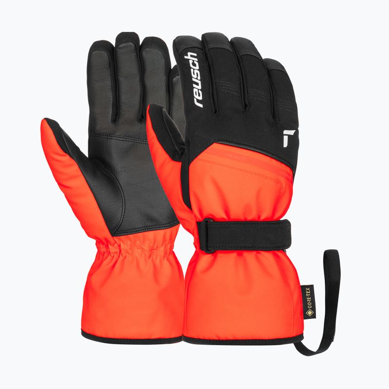 Ski gloves Reusch Morris GORE-TEX black/fluorescent red 2