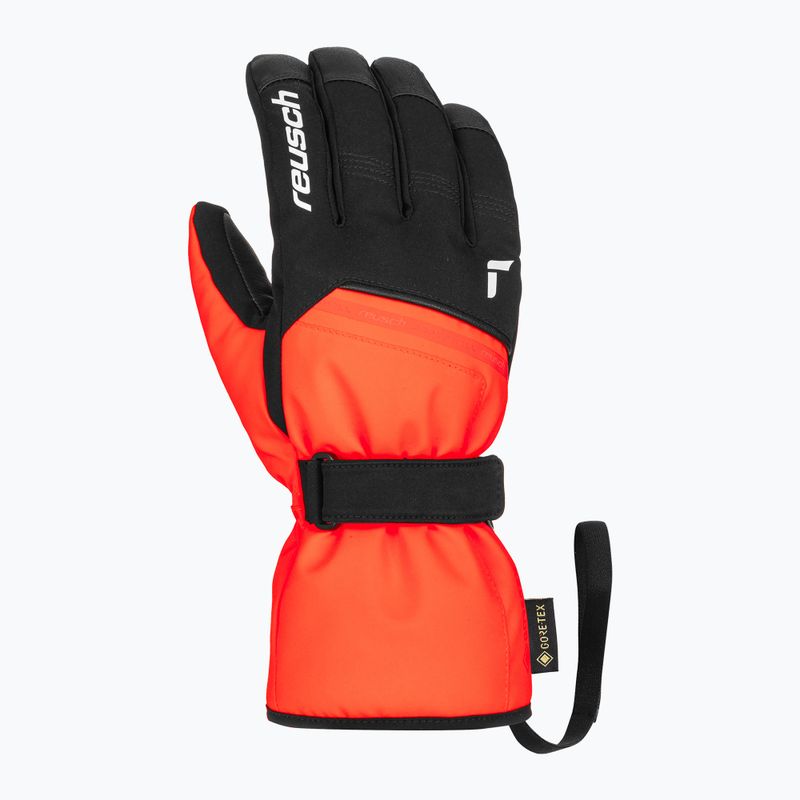 Ski gloves Reusch Morris GORE-TEX black/fluo red 3