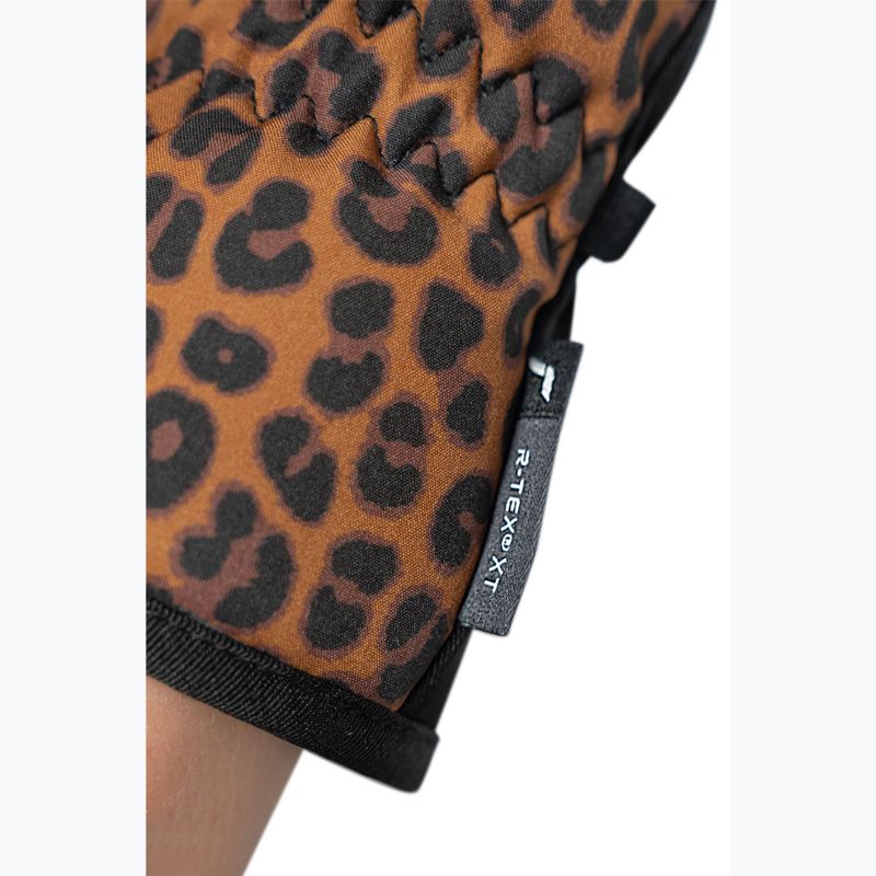 Women's ski gloves Reusch Keira R-Tex XT black/brown leopard 6