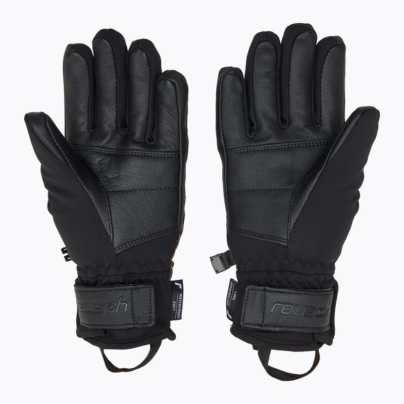 Women's ski gloves Reusch Beatrix R-Tex XT black/brown leopard 2
