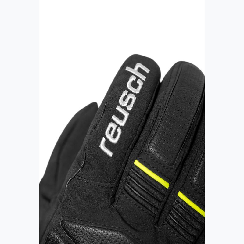 Ski gloves Reusch Thunder R-Tex XT blacier grey/black/safety yellow 4