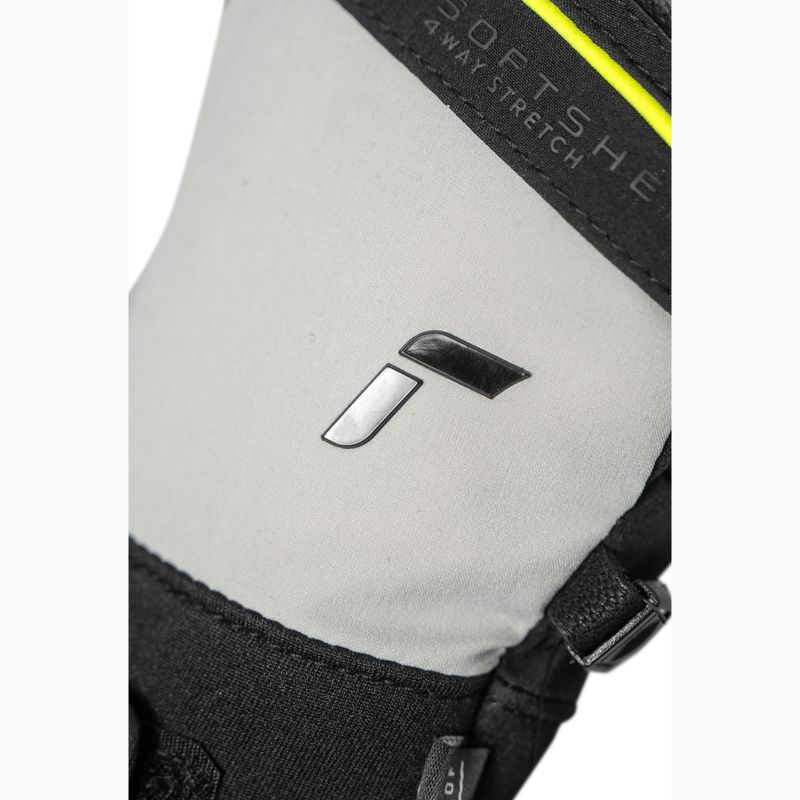 Ski gloves Reusch Thunder R-Tex XT blacier grey/black/safety yellow 5