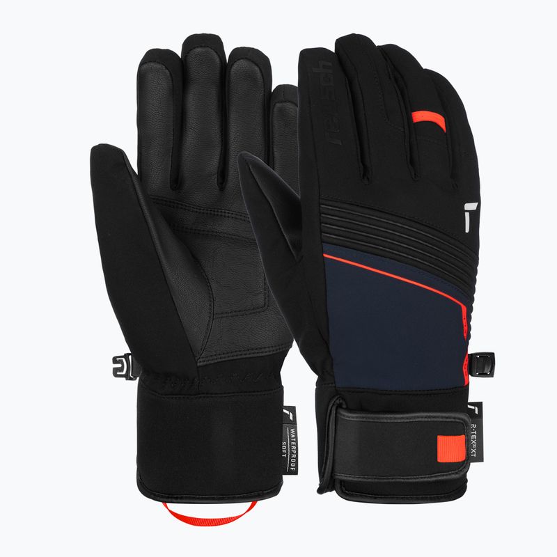 Ski gloves Reusch Louis R-Tex XT black/dress blu/fluo red 2
