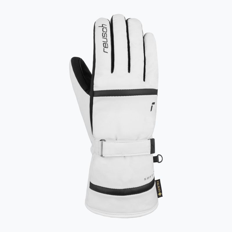 Women's ski gloves Reusch Alison Gore-Tex white/black 3