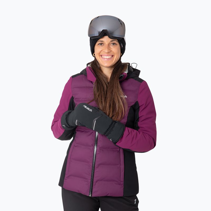 Women's ski gloves Reusch Marisa Mitten black/white 9