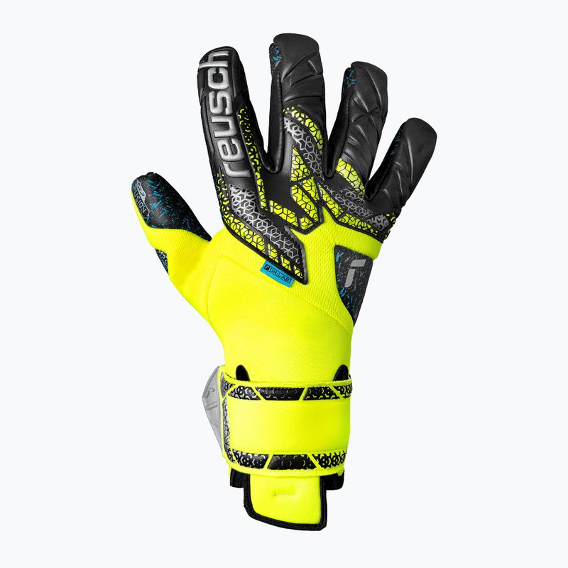 Reusch Attrakt Fusion Guardian safety goalkeeper gloves yellow/silver/black 2