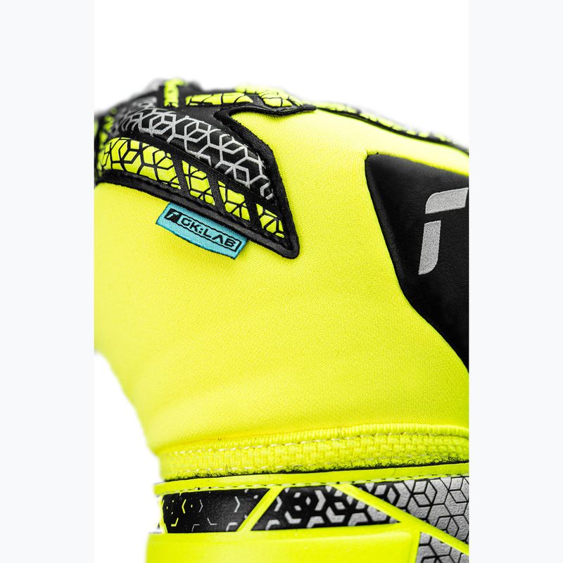 Reusch Attrakt Duo Evolution safety goalkeeper gloves yellow/silver/black 7