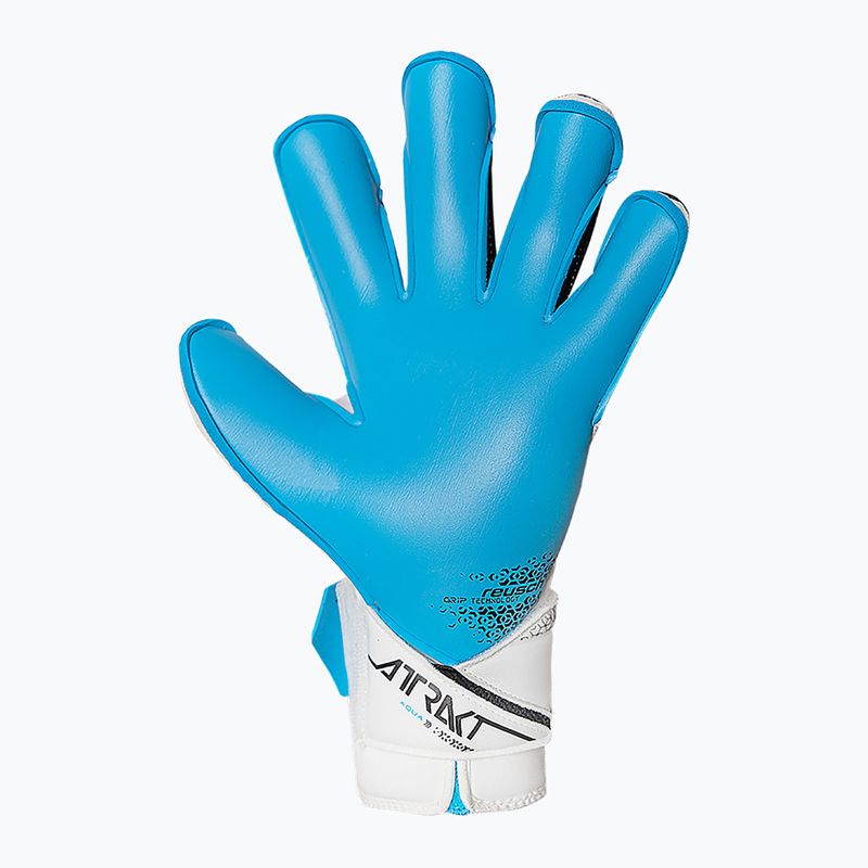 Reusch Attrakt Aqua Evolution goalkeeper gloves white/black/aqua blue 4