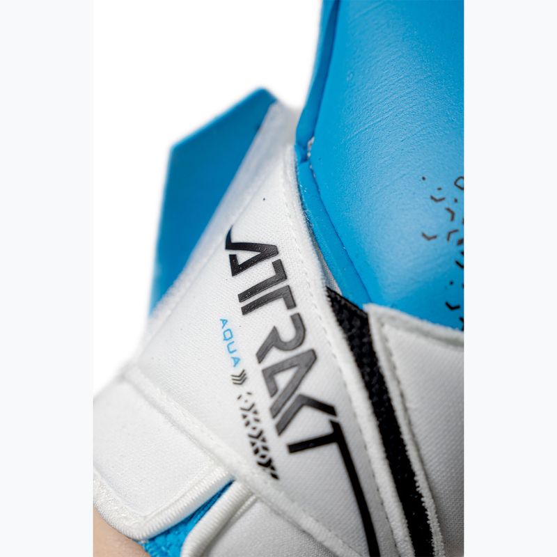 Reusch Attrakt Aqua Evolution goalkeeper gloves white/black/aqua blue 6