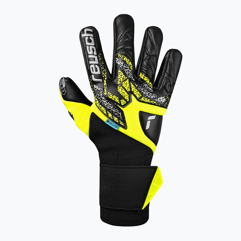 Reusch Attrakt Gold X NC Gravity safety goalkeeper gloves yellow/silver/black 2