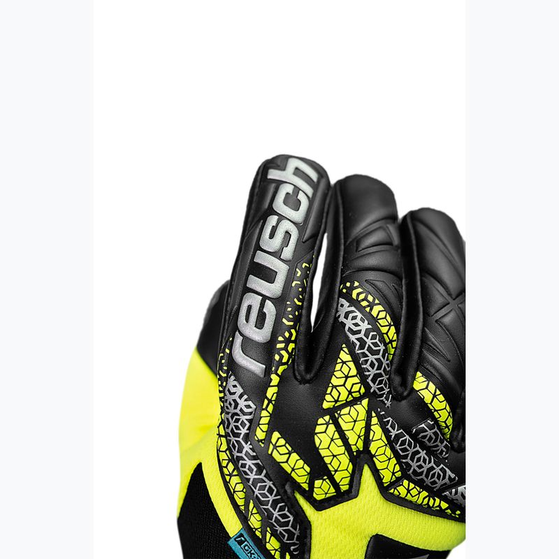 Reusch Attrakt Gold X NC Gravity safety goalkeeper gloves yellow/silver/black 5