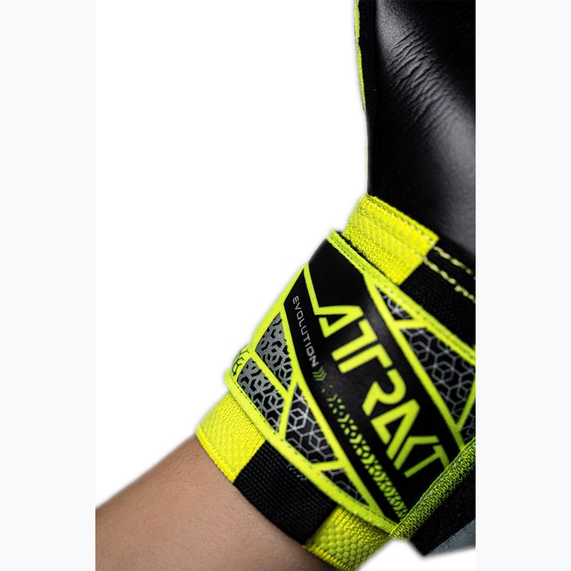 Reusch Attrakt Gold X Evolution safety goalkeeper gloves yellow/silver/black 7