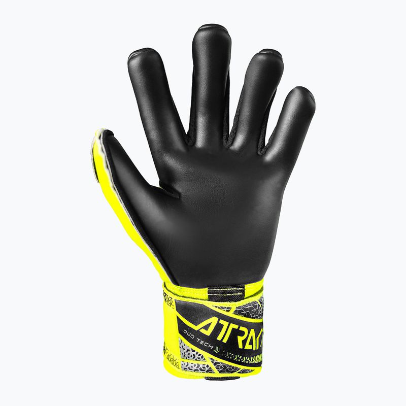 Reusch Attrakt Duo safety goalkeeper gloves yellow/silver/black 3