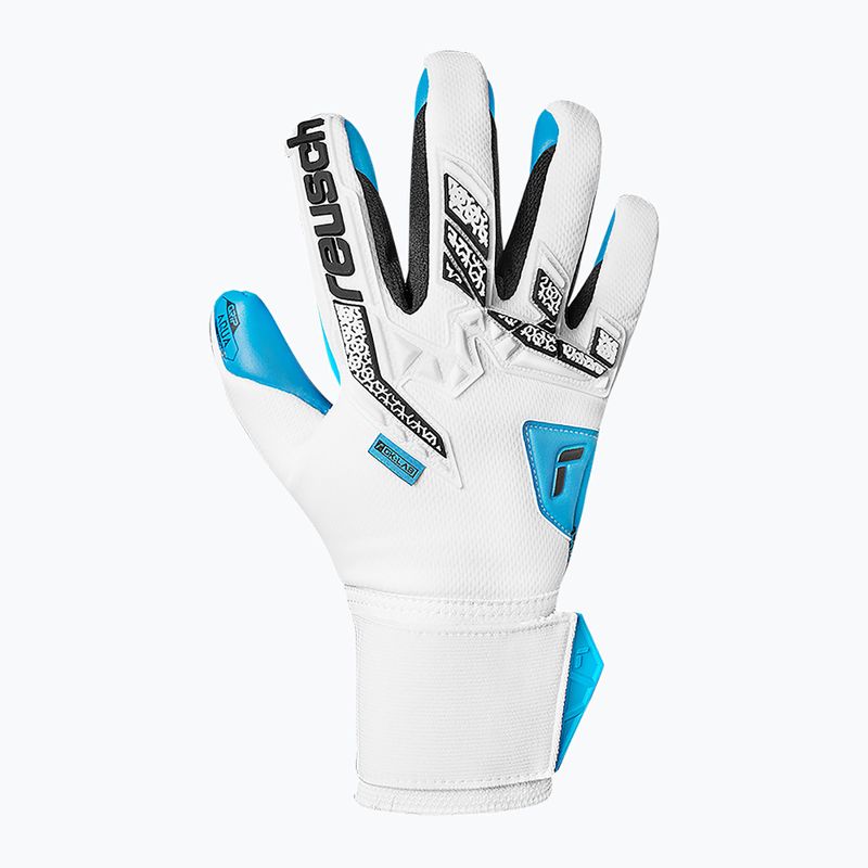 Reusch Attrakt Freegel goalkeeper gloves Aqua white/black/aqua blue 2