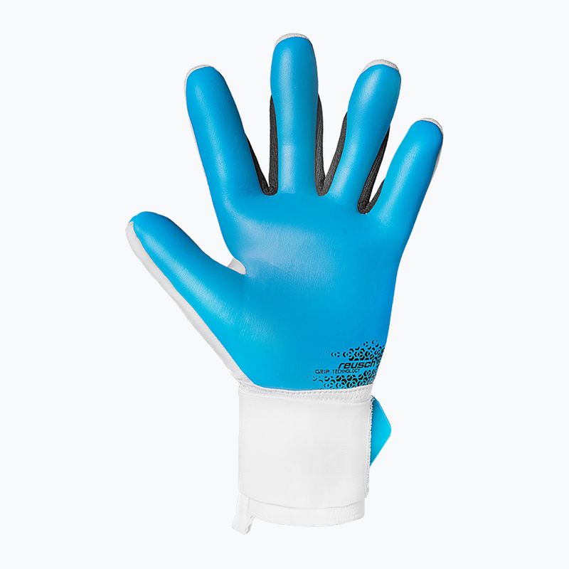 Reusch Attrakt Freegel goalkeeper gloves Aqua white/black/aqua blue 3