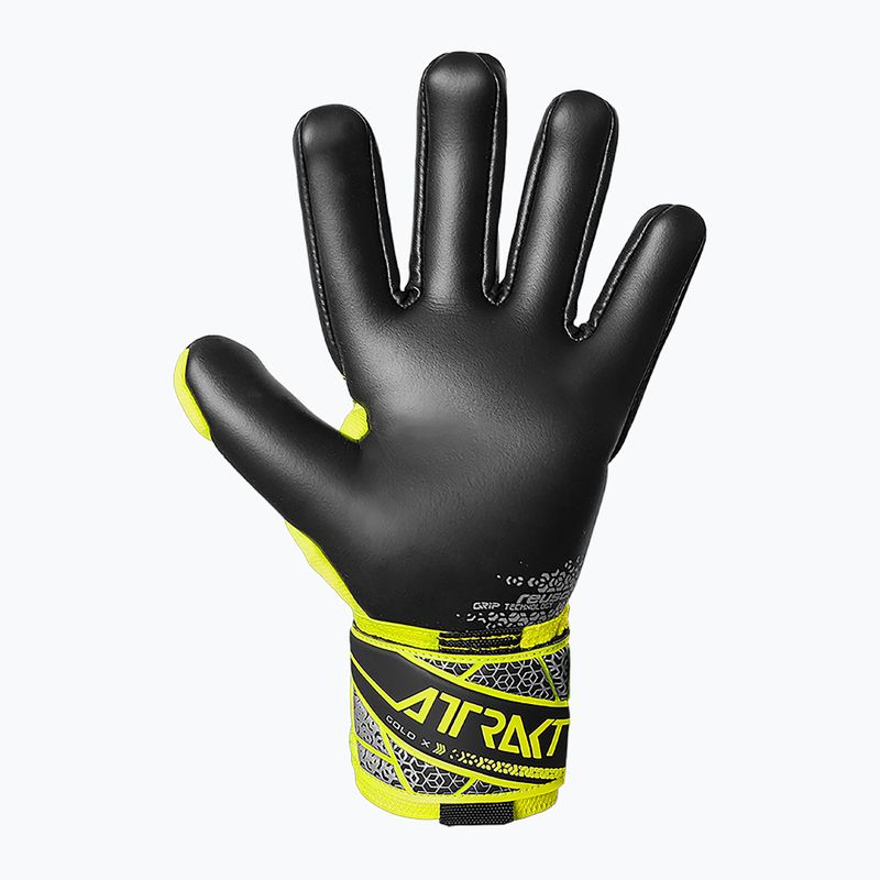 Reusch Attrakt Gold X NC safety goalkeeper gloves yellow/silver/black 3