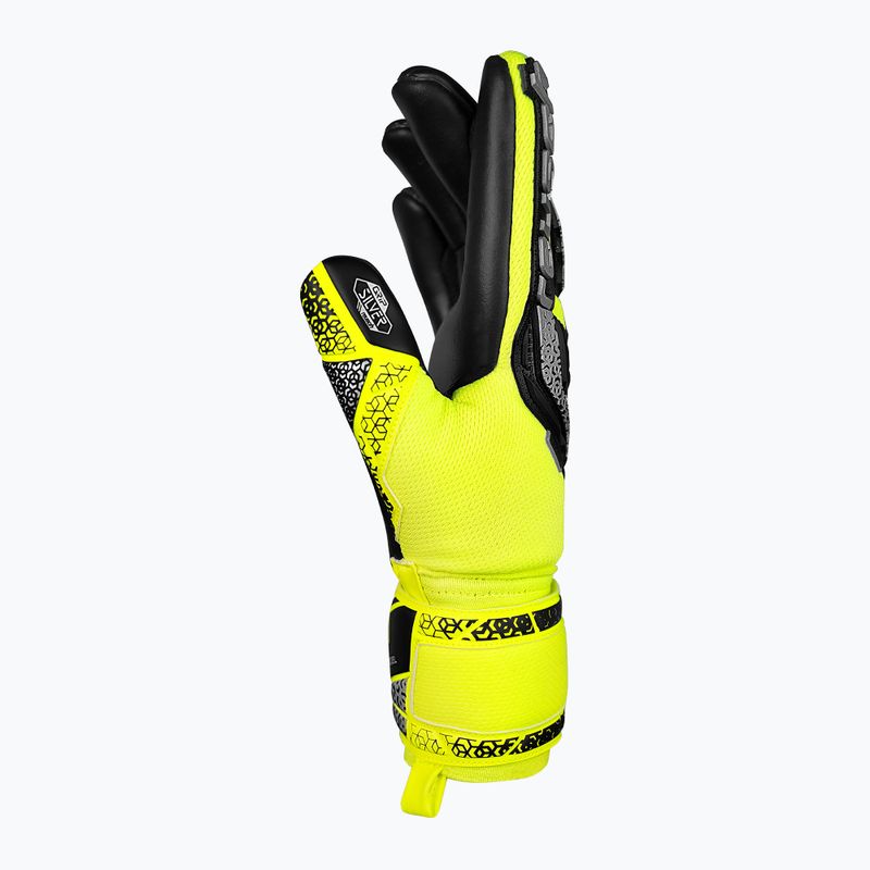 Reusch Attrakt Freegel Silver safety goalkeeper gloves yellow/silver/black 4