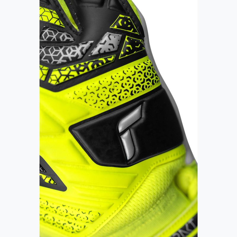 Reusch Attrakt Starter Solid safety yellow/silver goalkeeper gloves 5