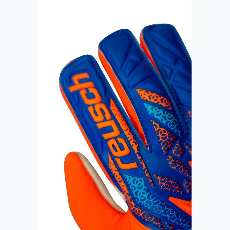 Reusch Attrakt Starter Solid shocking orange/blue goalkeeper's gloves 5