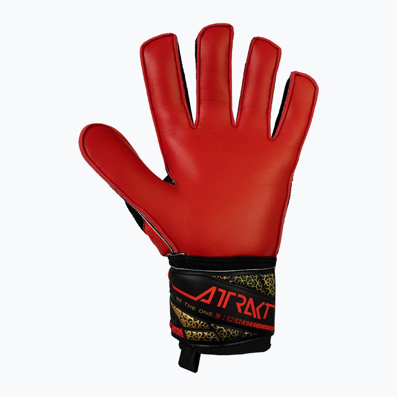 Reusch Attrakt Solid goalkeeper gloves black/gold/fiery red 3