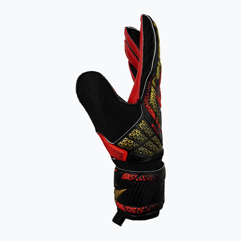 Reusch Attrakt Solid goalkeeper gloves black/gold/fiery red 4