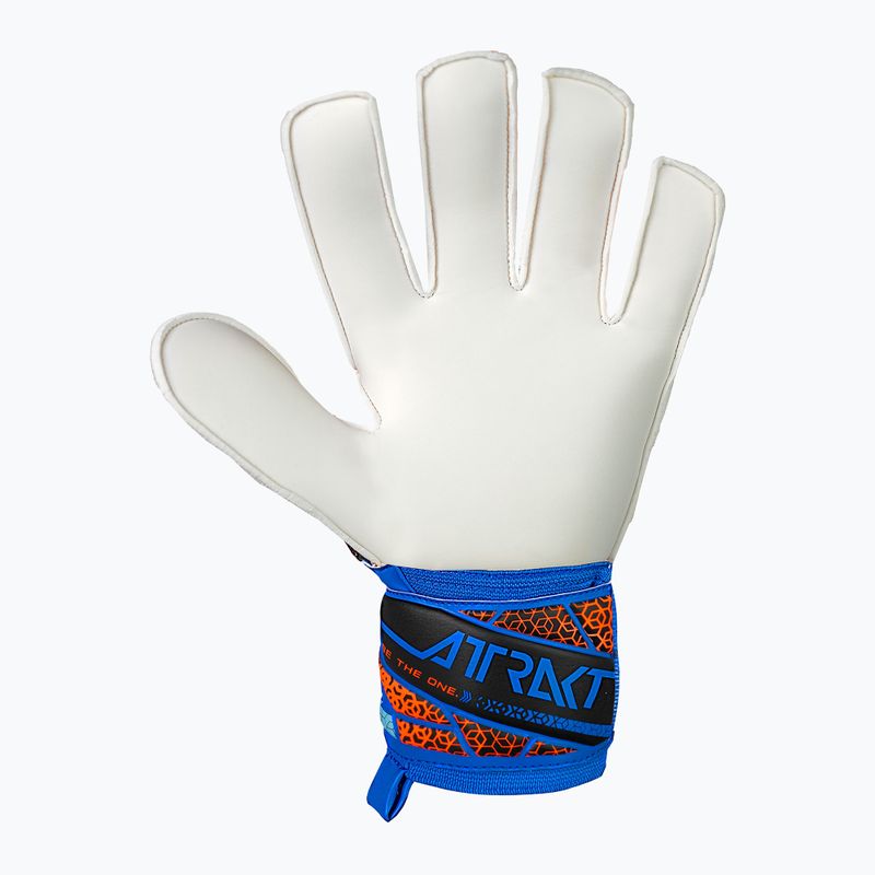 Reusch Attrakt Solid electric blue/shocking orange goalkeeper gloves 3