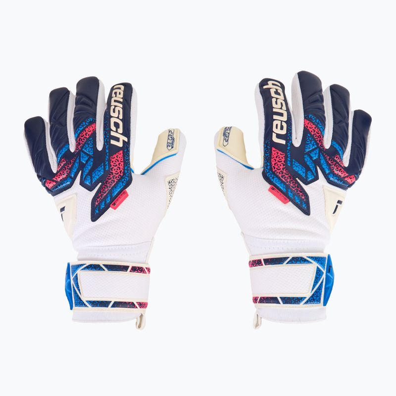 Reusch Attrakt RE:GRIP NC goalkeeper gloves blue/pink/white 2