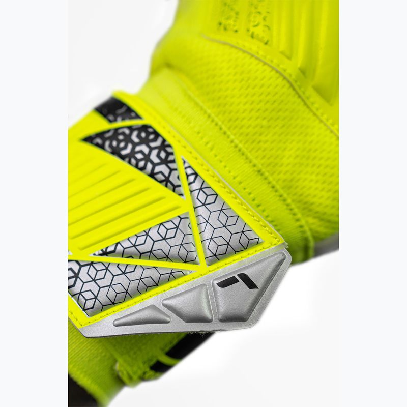 Reusch Attrakt Grip safety yellow/silver goalkeeper gloves 7