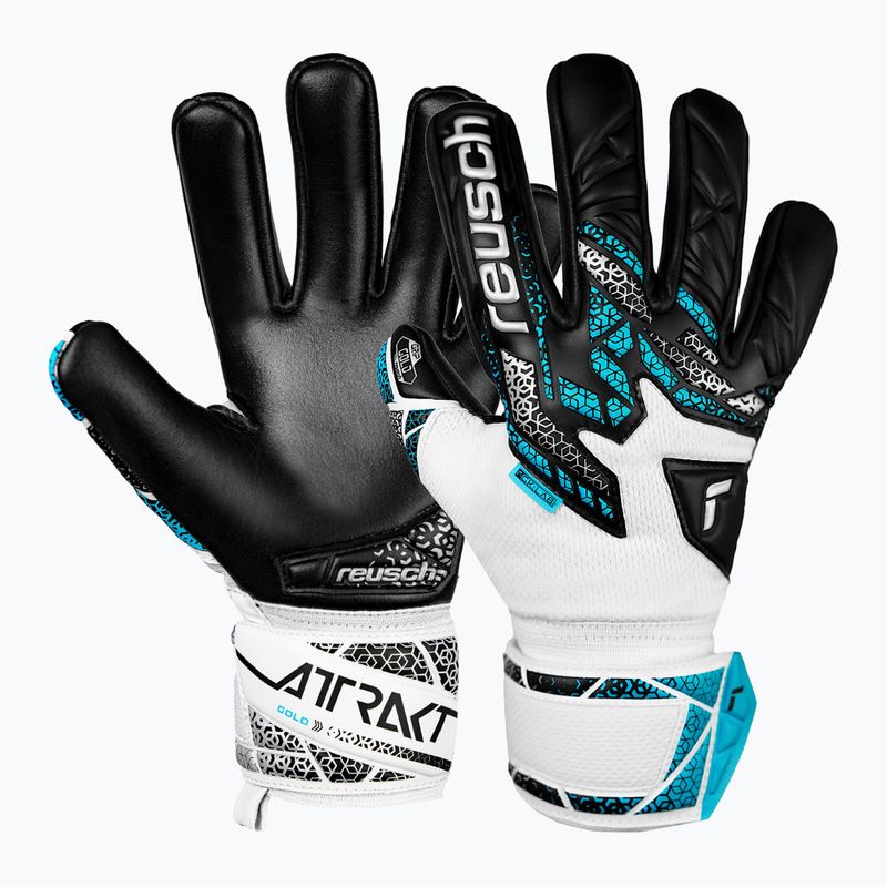 Reusch Attrakt Gold NC Junior white/silver/black children's goalkeeper gloves