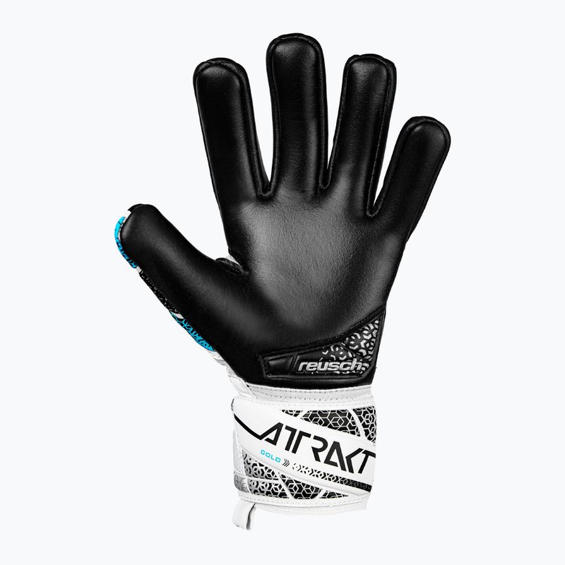 Reusch Attrakt Gold NC Junior white/silver/black children's goalkeeper gloves 3