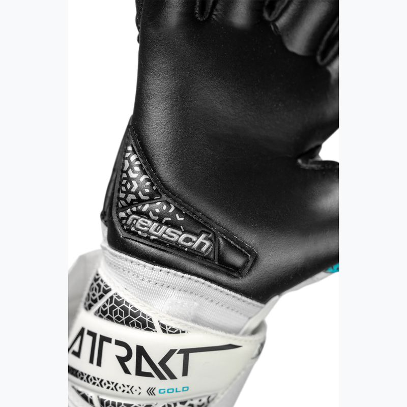 Reusch Attrakt Gold NC Junior white/silver/black children's goalkeeper gloves 5