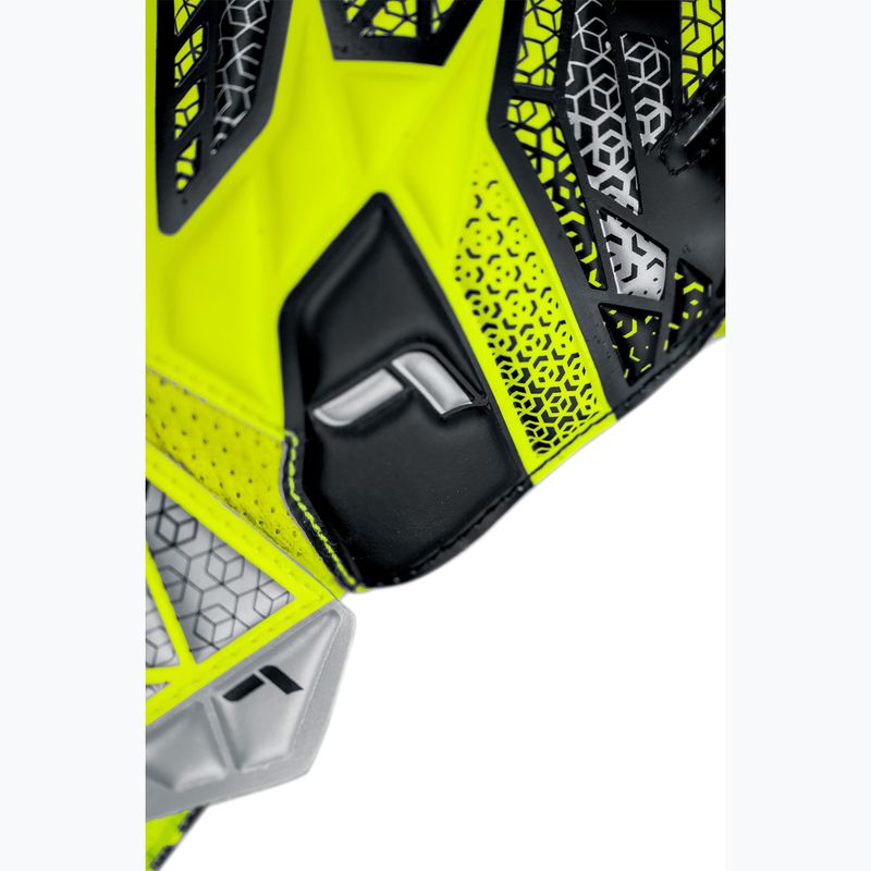 Reusch Attrakt Solid Junior safety yellow/silver children's goalkeeping gloves 6