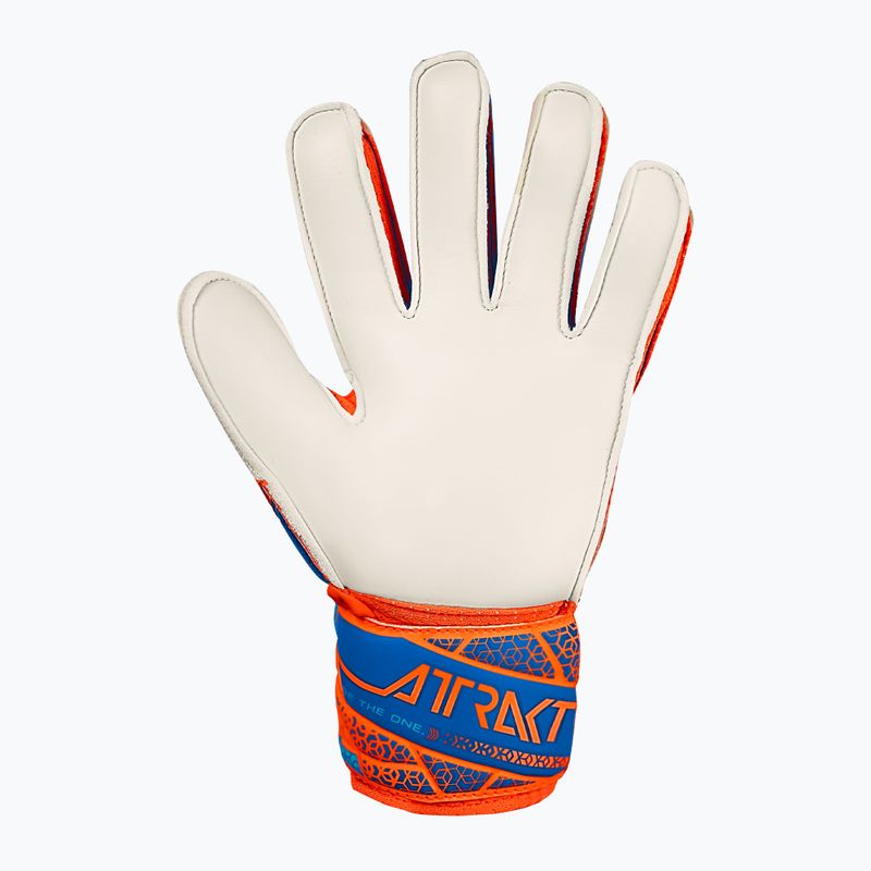 Reusch Attrakt Solid Junior shocking orange/blue children's goalkeeper gloves 3
