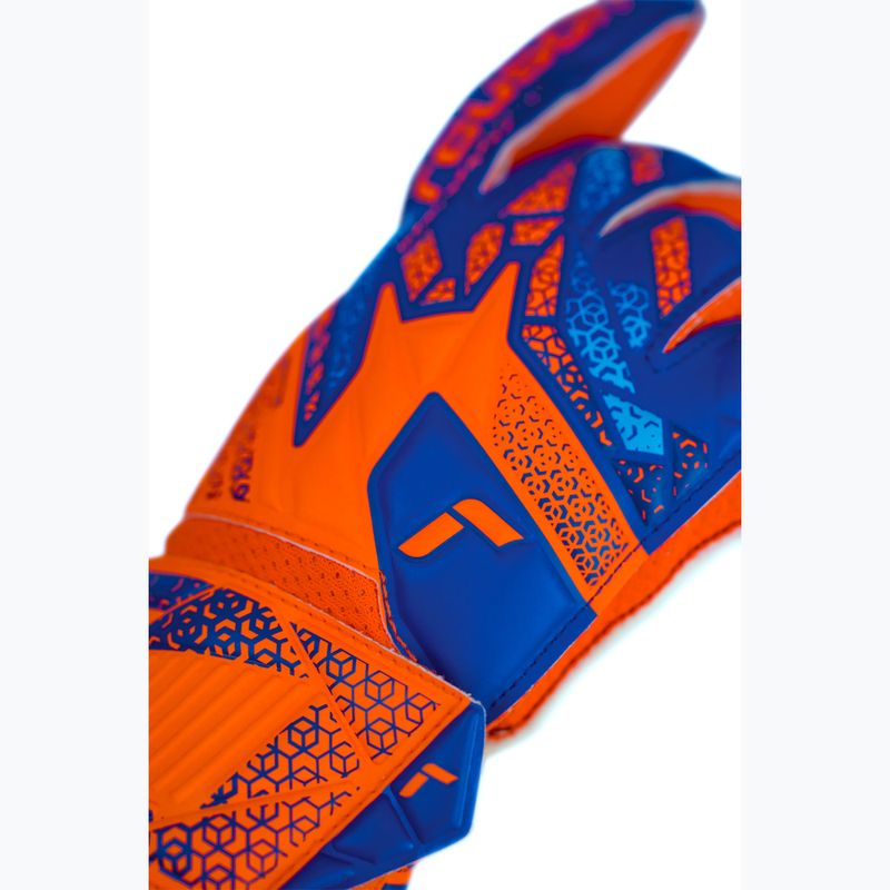 Reusch Attrakt Solid Junior shocking orange/blue children's goalkeeper gloves 6