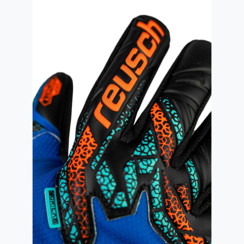 Reusch Attrakt Infinity NC Junior electric blue/shocking orange/black goalkeeper gloves 5