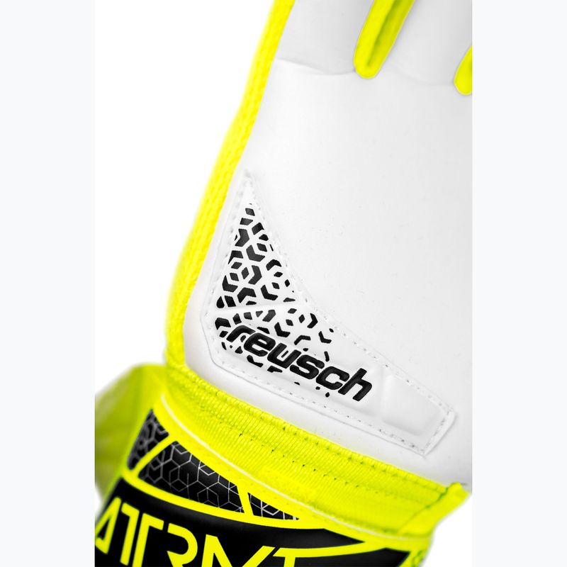 Reusch Attrakt Grip Junior safety yellow/silver children's goalkeeper gloves 7