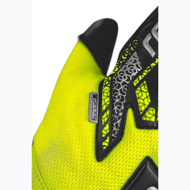 Reusch Attrakt Gold X NC Junior safety yellow/silver/black children's goalkeeper gloves 8