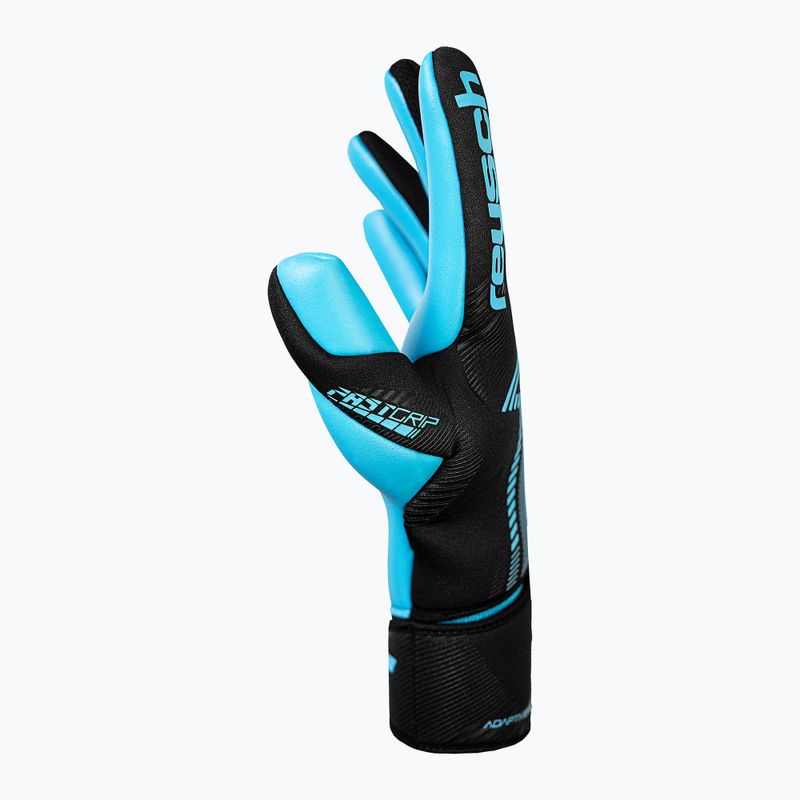 Reusch Fastgrip goalkeeper gloves Aqua black/aqua blue 4