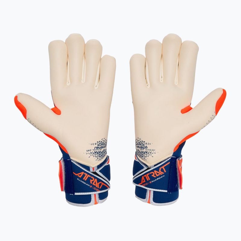Reusch Attrakt Gold X Guardian goalkeeper gloves shocking orange/energize blue 3