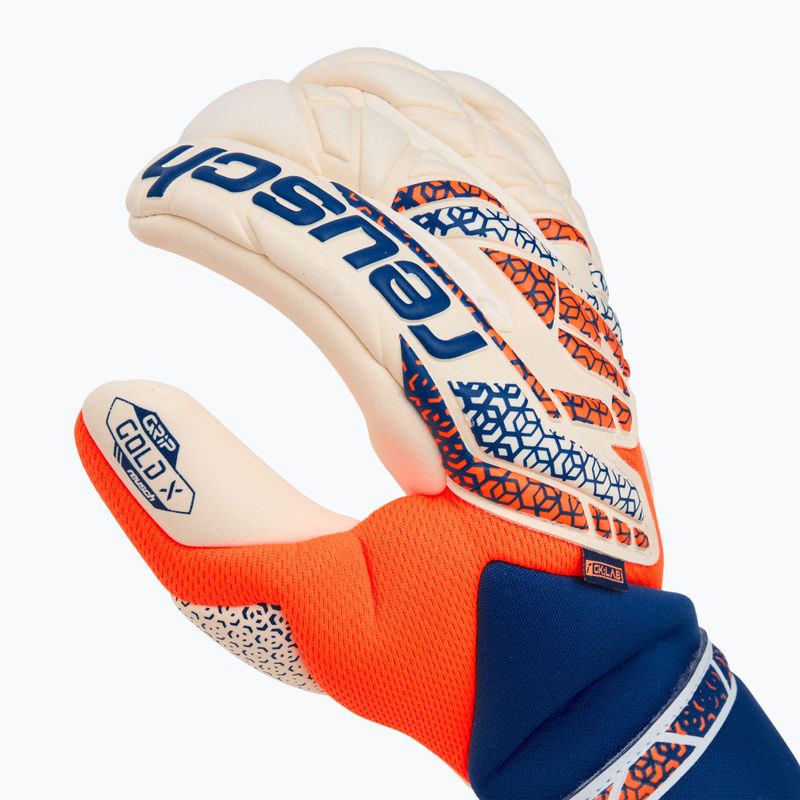 Reusch Attrakt Gold X Guardian goalkeeper gloves shocking orange/energize blue 4