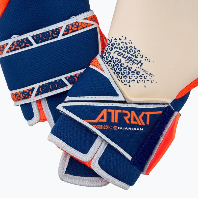 Reusch Attrakt Gold X Guardian goalkeeper gloves shocking orange/energize blue 5
