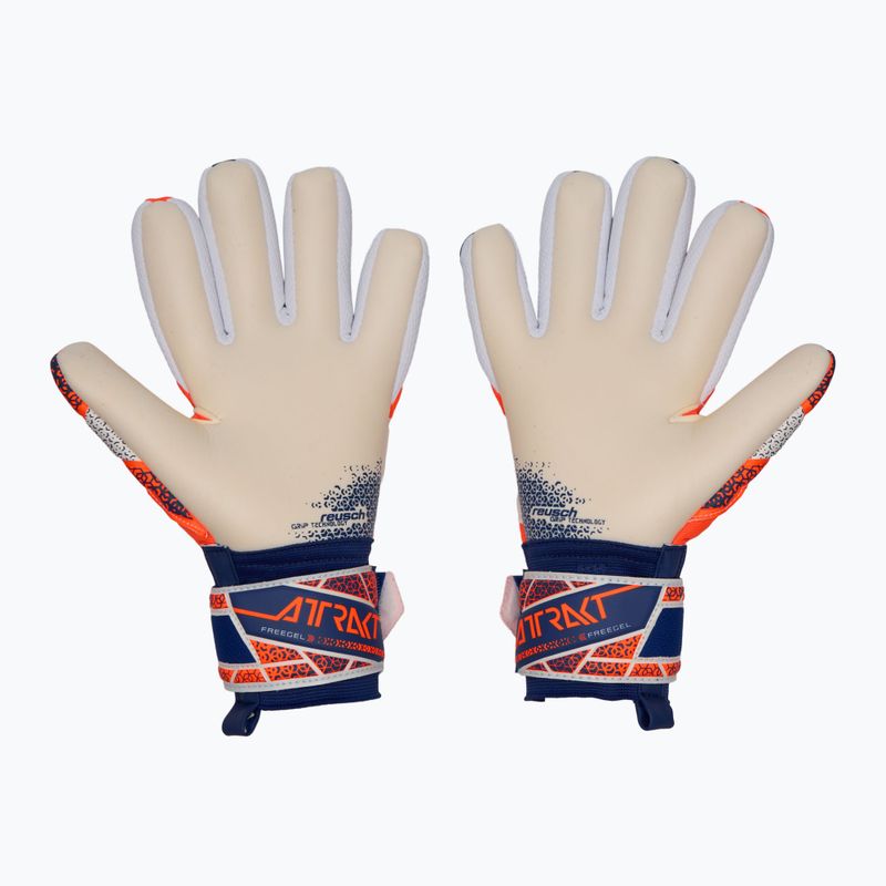 Reusch Attrakt Freegel Gold NC goalkeeper gloves shocking orange/energize blue shocking orange/energize blue 3